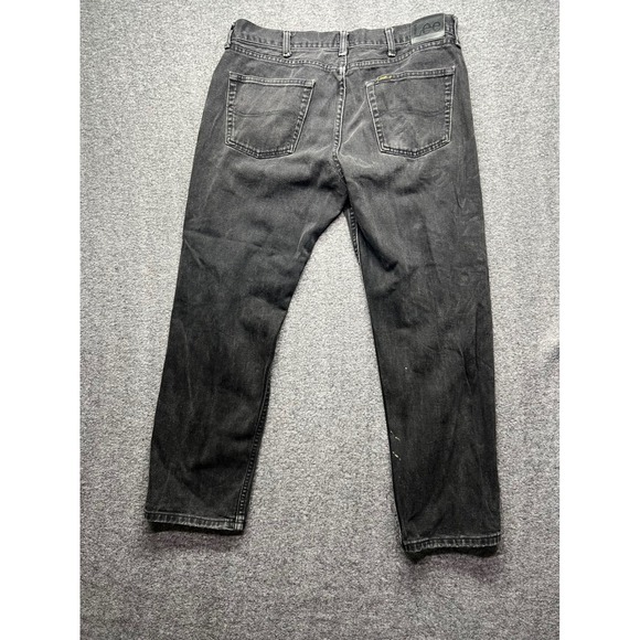 Lee Jeans Mens 36x30 Black Fit 36x29 Regular Straight Denim Pants TZS-K146-008 - Picture 9 of 16